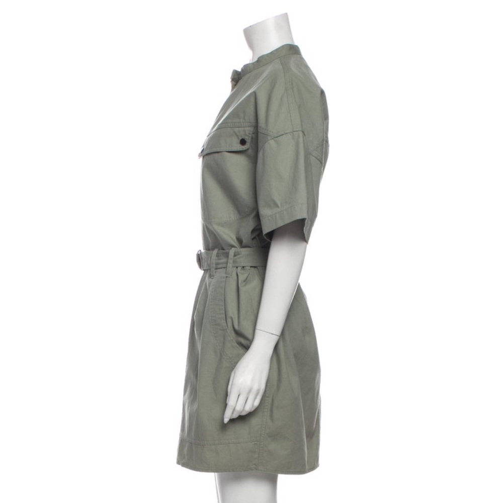 Isabel Marant Sage Green Utility Shirt Mini Dress - Picture 4 of 5